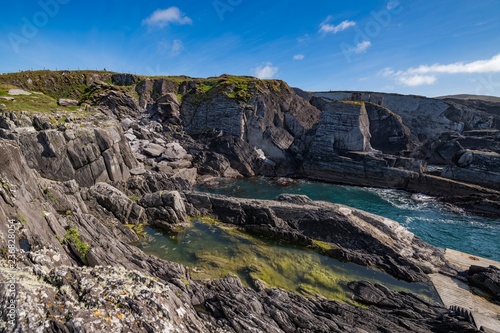 Coastal cliffs in the area of Dunlough Bay