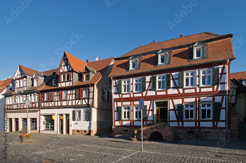 Fachwerkhäuser in der Altstadt von Büdingen, Wetterau, Hessen, Deutschland  © Lapping Pictures