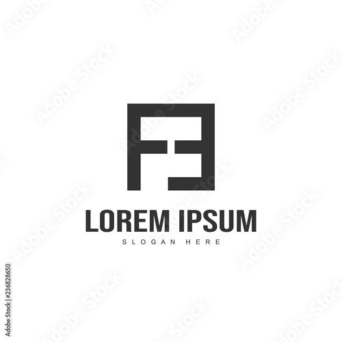 Initial letter logo design. minimalist letter logo template