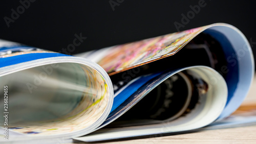 Flipping through a magazine