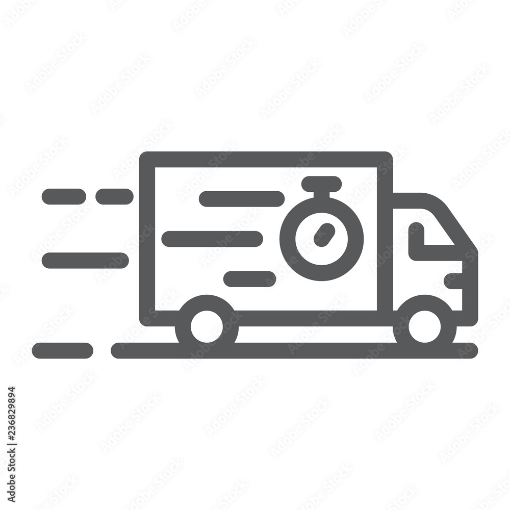 Truck line icon, delivery and shipping, lorry sign, vector graphics, a linear pattern on a white background. Truck line icon, delivery and shipping, lorry sign, vector graphics, a linear pattern on a white background.