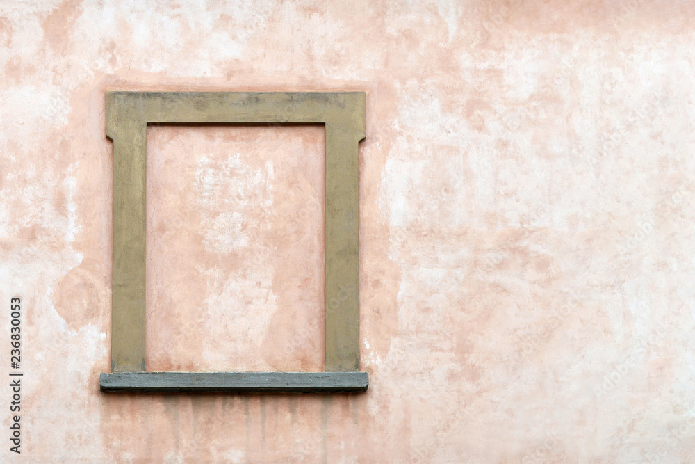 Empty window frame on old concrete background Empty window frame on old concrete background