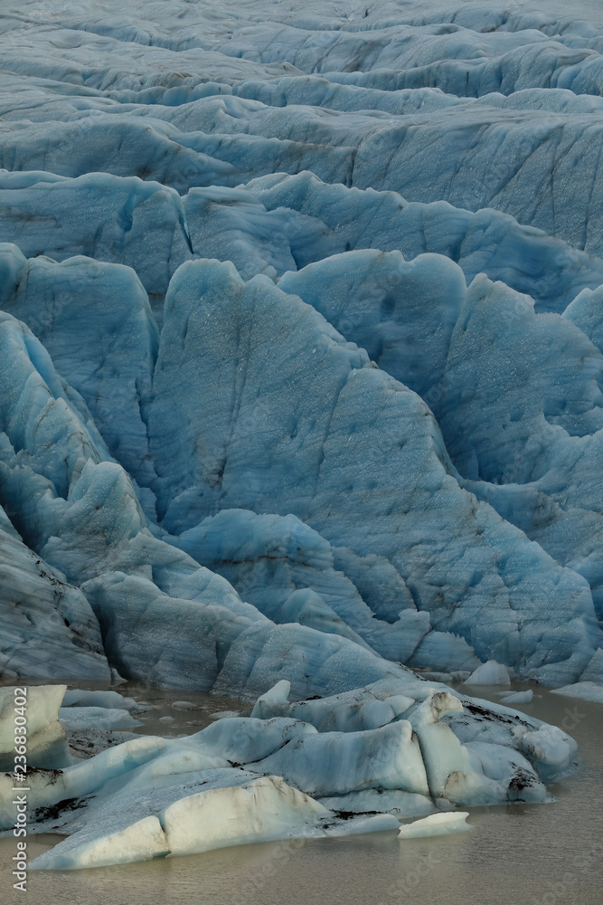Detail of blue ice of a glacier Detail of blue ice of a glacier