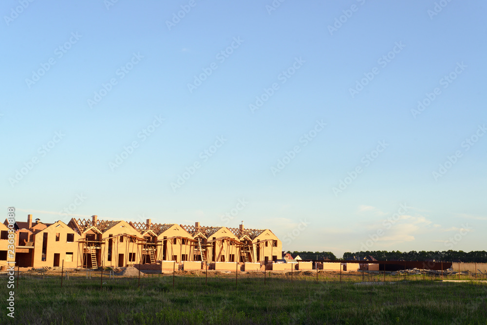 Newly built homes in a residential estate