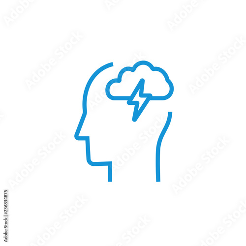 Brainstorming creative idea abstract icon.