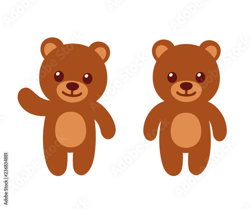 Simple cartoon teddy bear