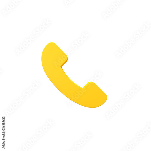 Telephone 3d volumetric icon image isolated illustration