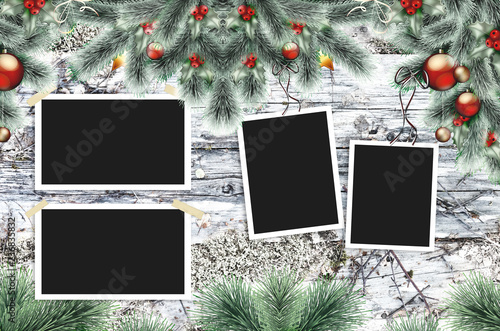 frame for a photo or a Christmas greeting card