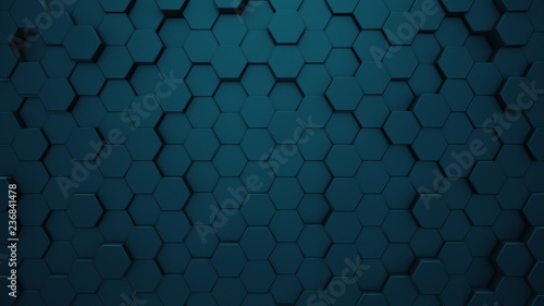 Abstract moving hexagonal background, seamless 3d illustration © flashmovie