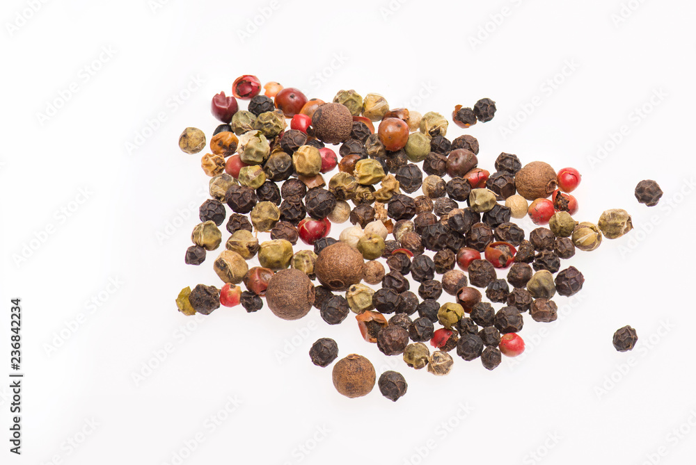 Mix of red, white, green an black pepper Mix of red, white, green an black pepper