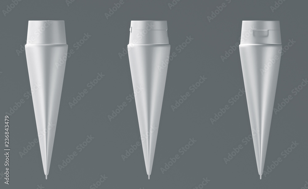 3D White glossy plastic tube for medicine or cosmetics - cream, gel, skin care, toothpaste. Realistic packaging with flip top cover isolated on background. 3D White glossy plastic tube for medicine or cosmetics - cream, gel, skin care, toothpaste. Realistic packaging with flip top cover isolated on background.