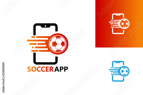 Soccer Application Logo Template Design Vector, Emblem, Design Concept, Creative Symbol, Icon