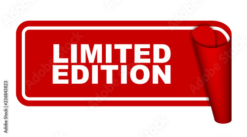 red vector banner limited edition