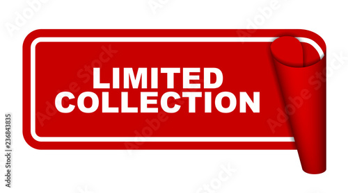 red vector banner limited colection