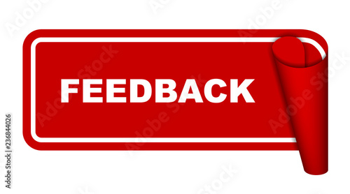 red vector banner feedback