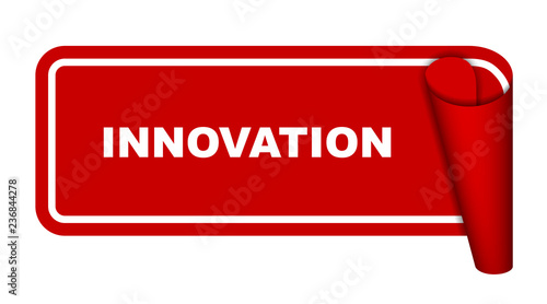red vector banner innovation