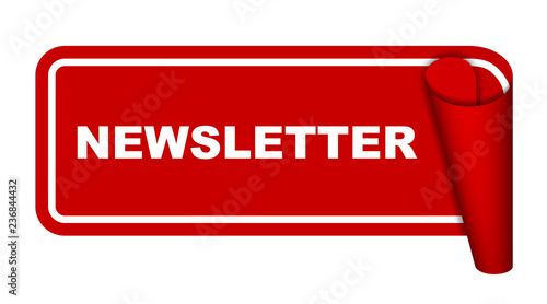 red vector banner newsletter