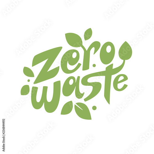 Zero waste lettering