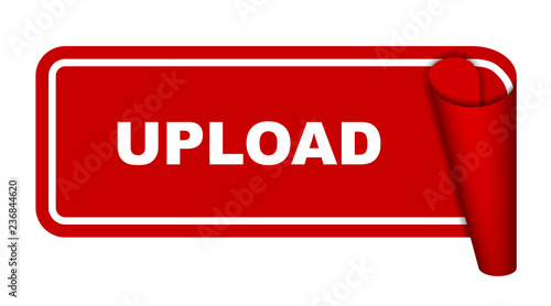 red vector banner upload