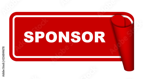 red vector banner sponsor