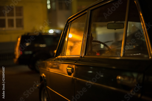 car glass in night lantern light © Max Katsubo