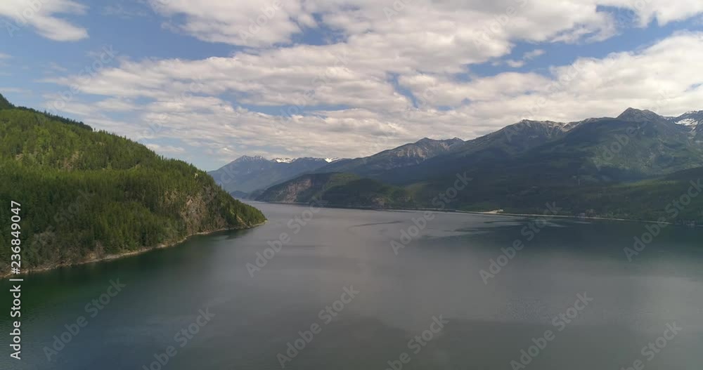 Aerial View at Mountain Lake in British Columbia, Canada. Aerial View at Mountain Lake in British Columbia, Canada.