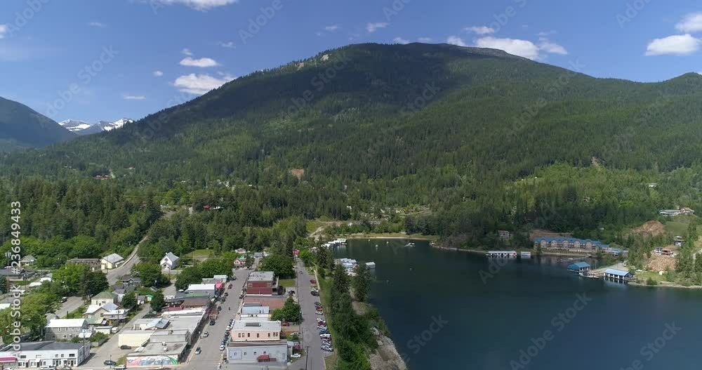 Aerial View at Mountain Lake in British Columbia, Canada.