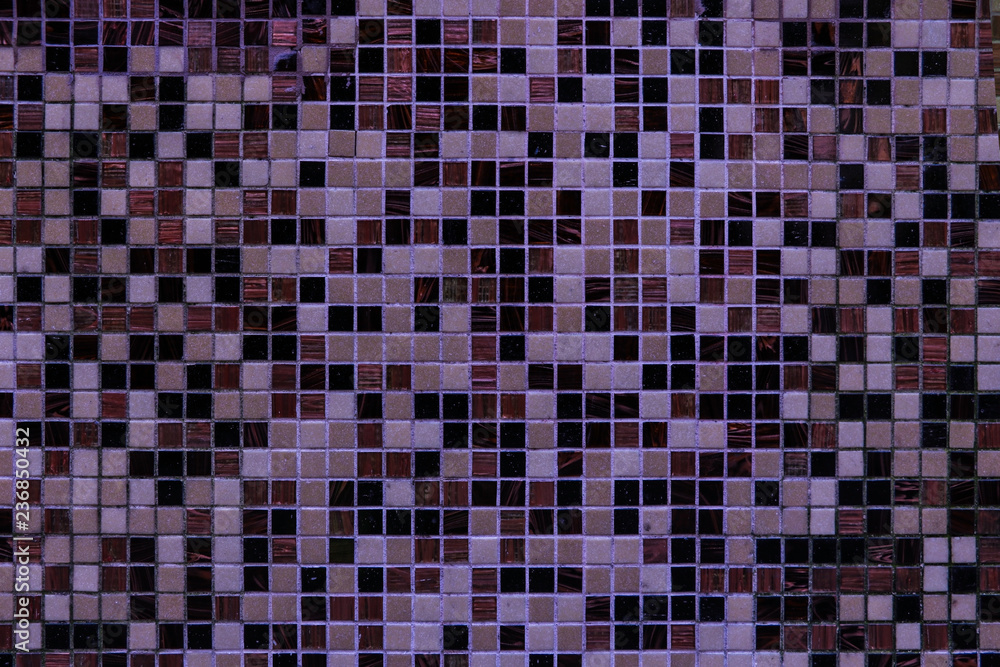 Fototapeta premium Bright purple square mosaic for textural background.
