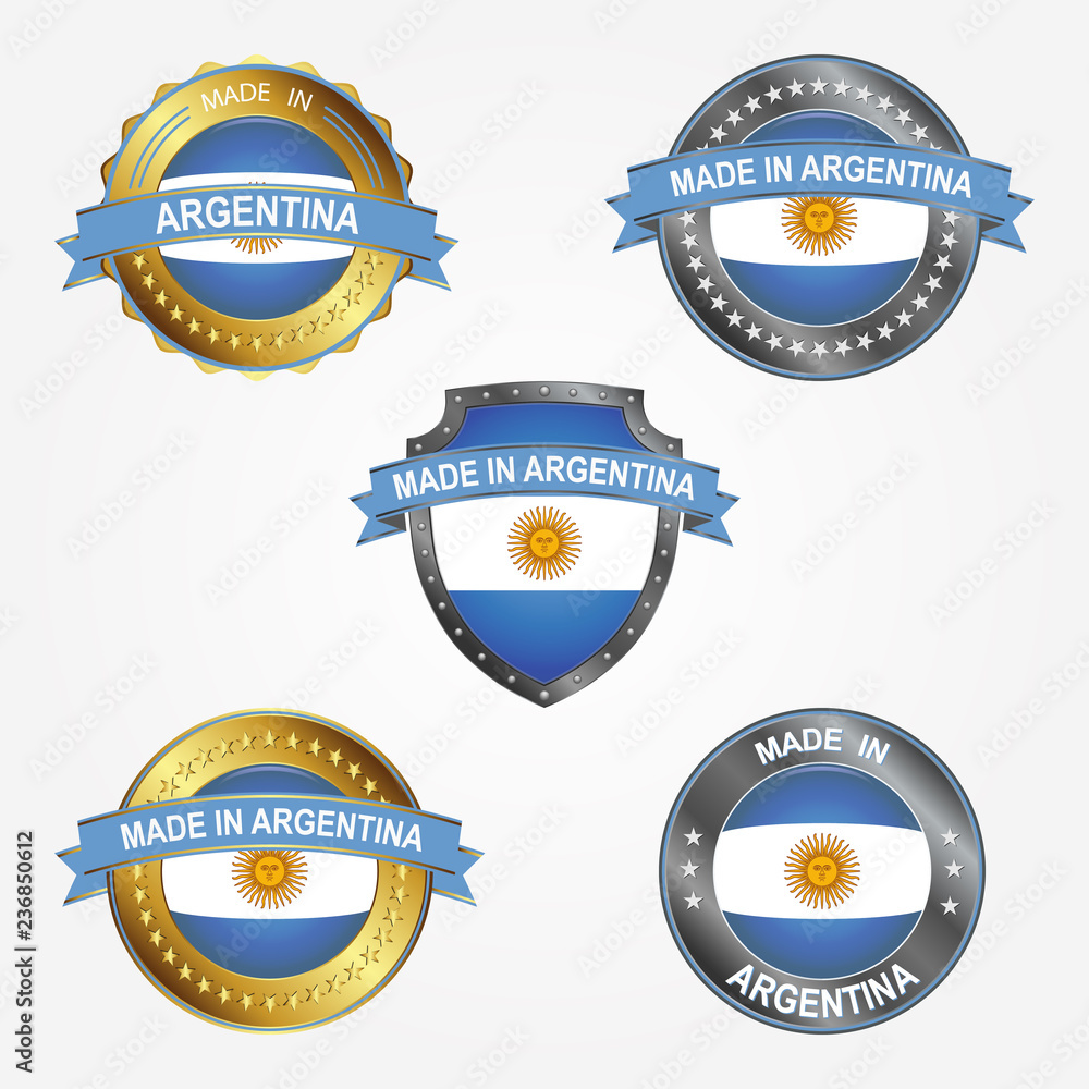 Design label of made in Argentina. Vector illustration