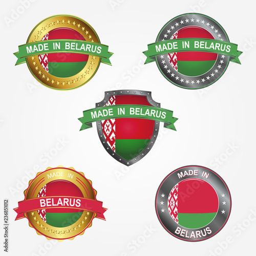 Design label of made in Belarus. Vector illustration