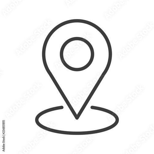 Map pointer vector icon in modern flat style isolated. Symbol map pointer is good for your web design. photo