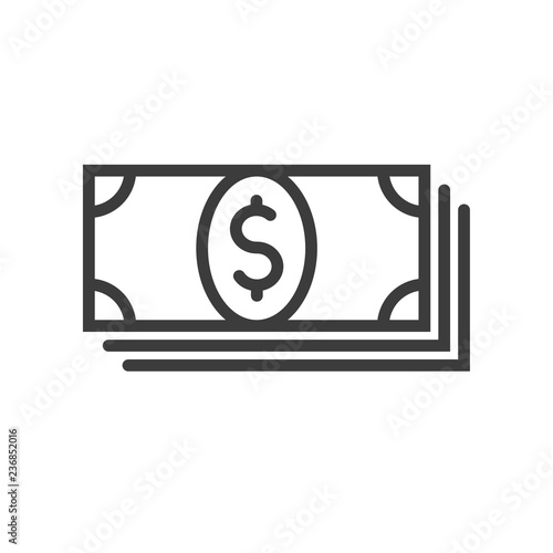 Money vector icon in modern flat style isolated. Money can support is good for your web design.