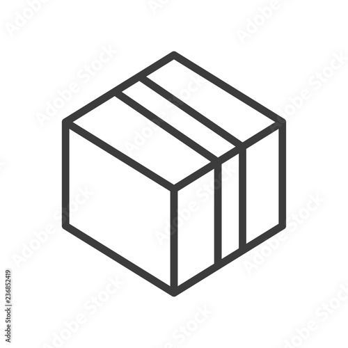 Box vector icon in modern flat style isolated. Symbol box is good for your web design.