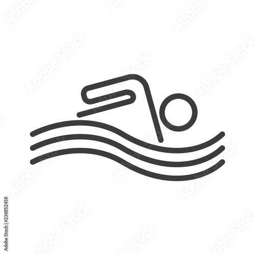 Pool vector icon in modern flat style isolated. Pool can support is good for your web design.