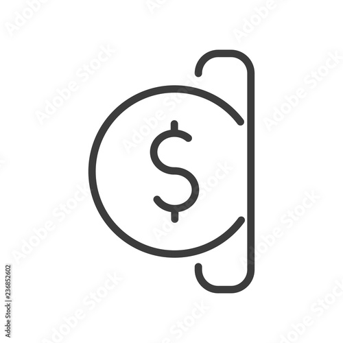 Money vector icon in modern flat style isolated. Money can support is good for your web design.
