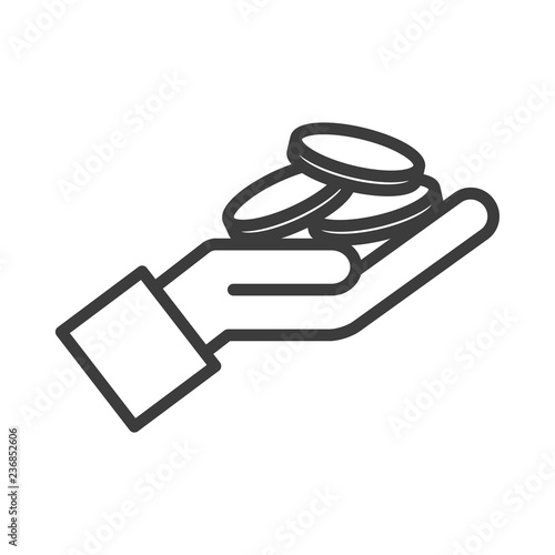 Money vector icon in modern flat style isolated. Money can support is good for your web design.