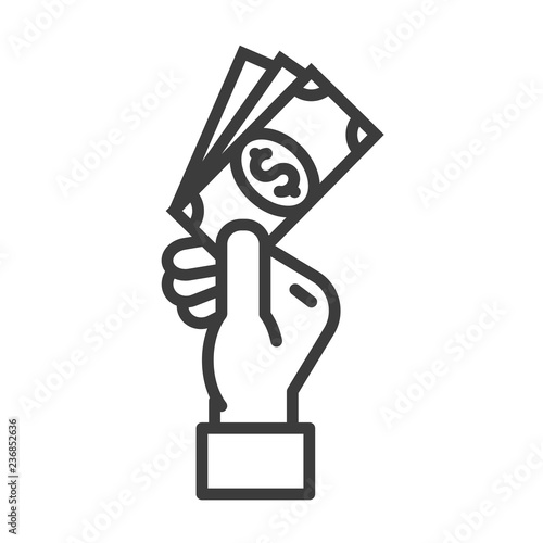 Money vector icon in modern flat style isolated. Money can support is good for your web design.