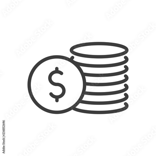Money vector icon in modern flat style isolated. Money can support is good for your web design.
