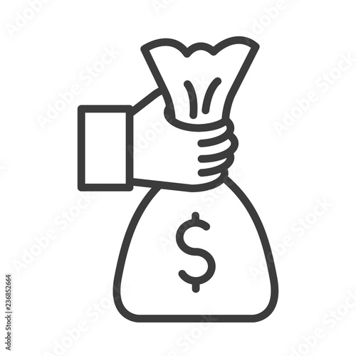 Money vector icon in modern flat style isolated. Money can support is good for your web design.