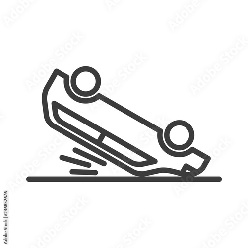 Car crash vector icon in modern flat style isolated. Car crash can support is good for your web design.