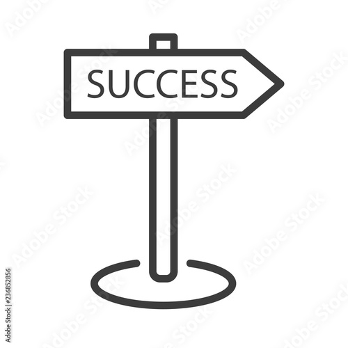 Success vector icon in modern flat style isolated. Success can support is good for your web design.