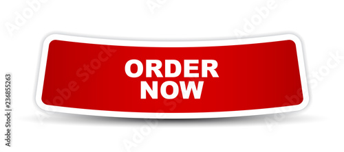 red vector banner order now