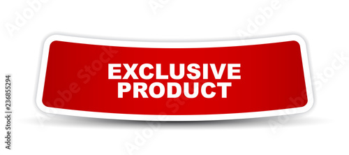 red vector banner exclusive product