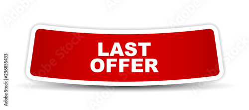 red vector banner last offer