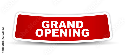 red vector banner grand opening