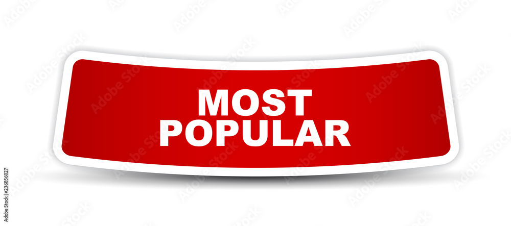 red vector banner most popular red vector banner most popular