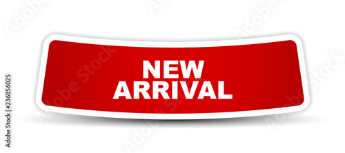 red vector banner new arrival