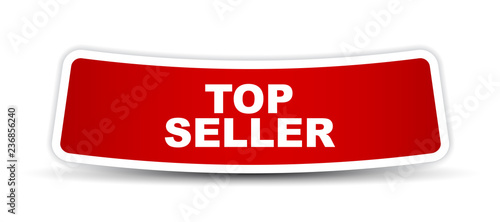 red vector banner top seller