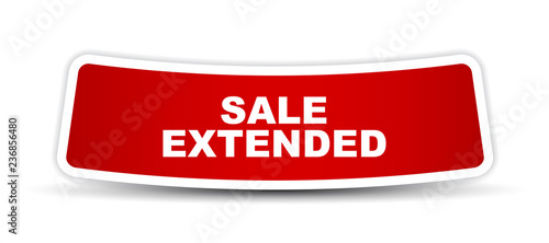 red vector banner sale extended