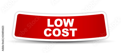 red vector banner low cost